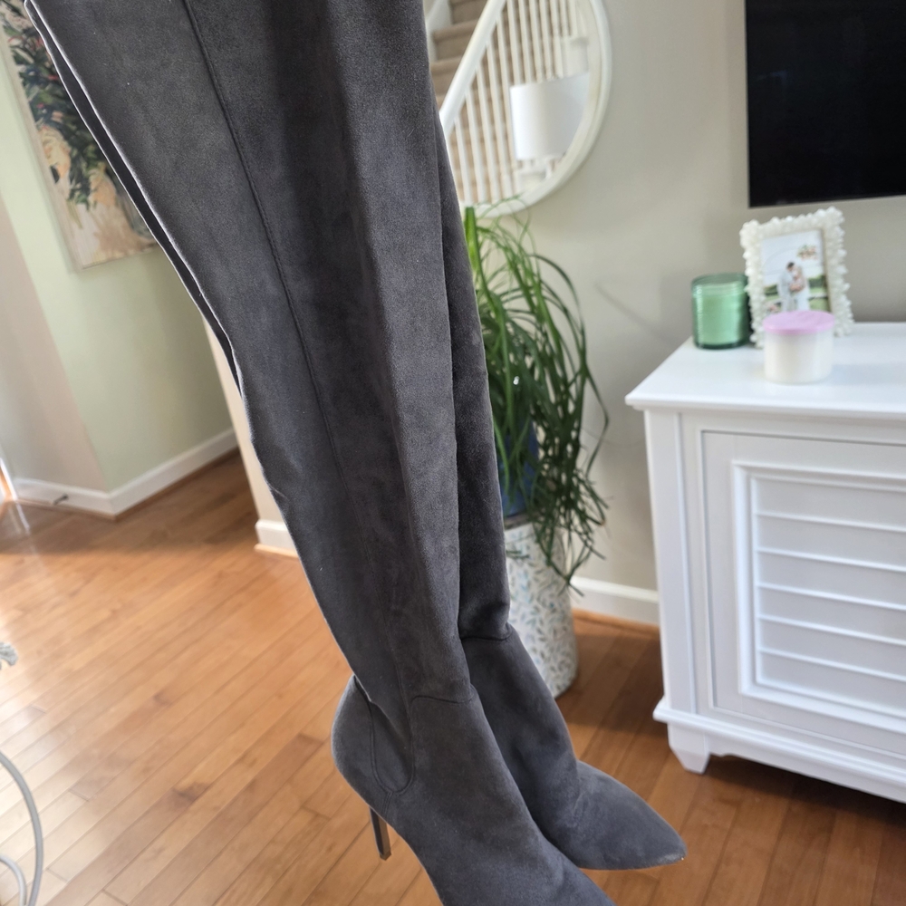 Charles David Over the Knee Gray Boots